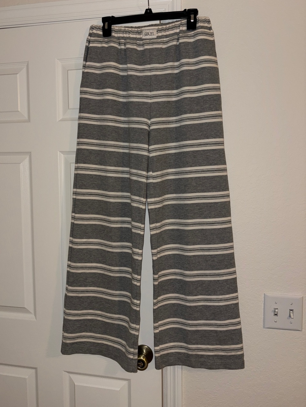 Hazel Boutique striped pants in gray